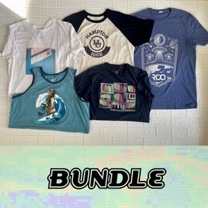 🍎BUNDLE🍏 5 Men’s L-XXL Young Men’s Mixed Tees